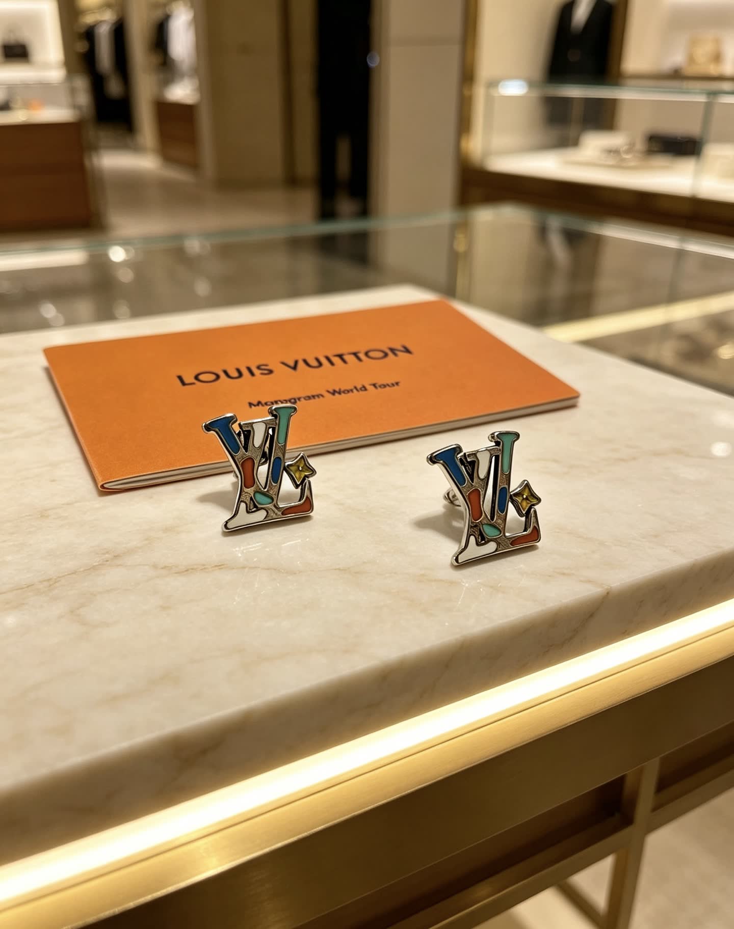 Louis Vuitton Monogram World Tour Earrings